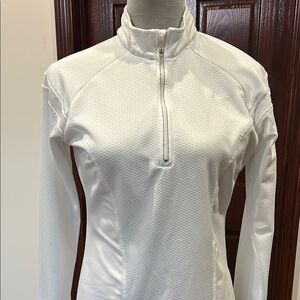 Nike White Dri-FIT Quarter-Zip Top